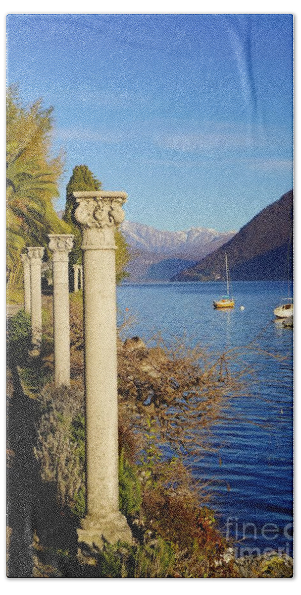 Trail Bath Towel featuring the photograph Olive Tree Trail Lugano Switzerland by Claudia Zahnd-Prezioso