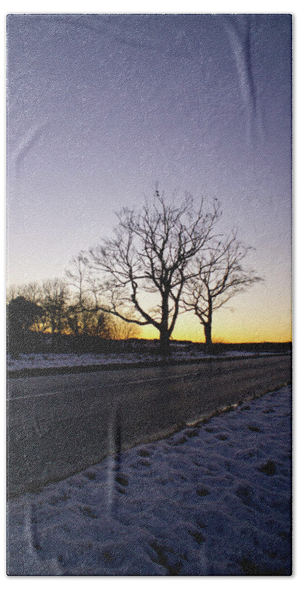 Winter Bath Towel featuring the photograph On the Road to Home by Elena Perelman