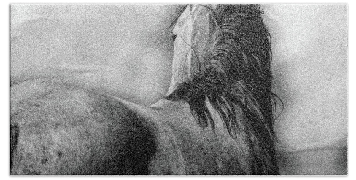 Onaqui Range Mustang Bath Towel featuring the photograph Onaqui Joker by Tami Boelter