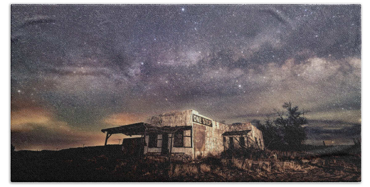 Milky Way Hand Towel featuring the photograph One Stop by David Soldano