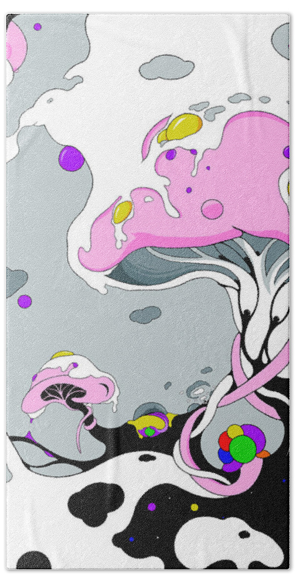 Mushrooms Bath Towel featuring the digital art Oospore by Craig Tilley