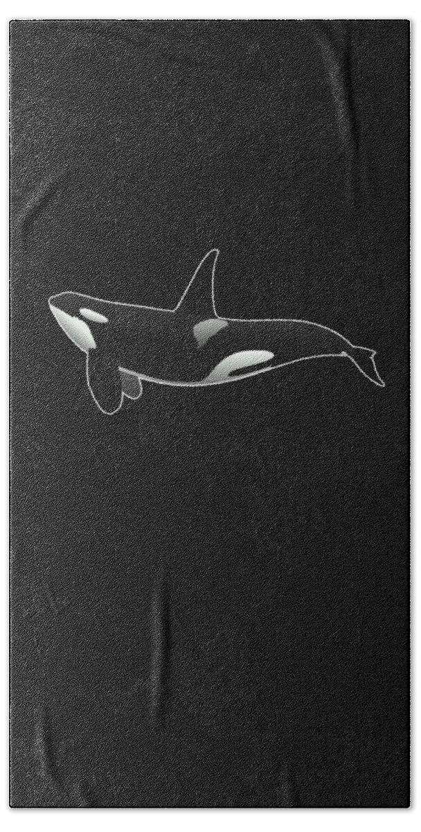 Ocean Bath Towel featuring the digital art Orca Killer Whale by Flippin Sweet Gear