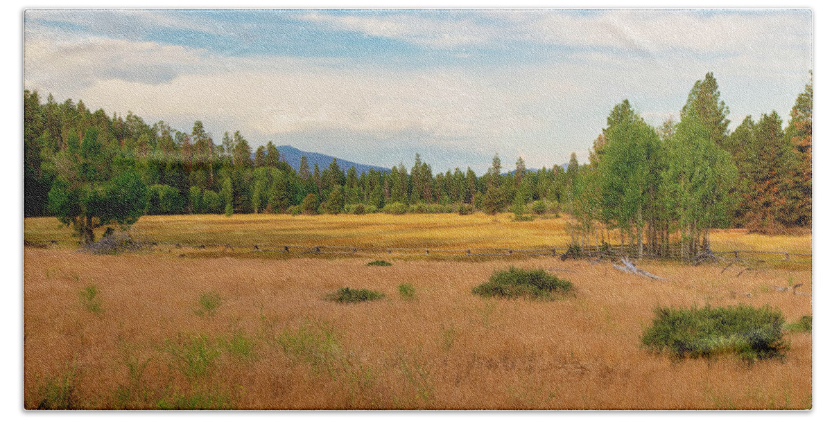 Landscape Bath Towel featuring the photograph Oregon Field by Mark Joseph