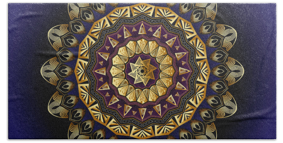 Mandala Graphic Bath Towel featuring the digital art Ornativo Vero Circulus No 4273 by Alan Bennington