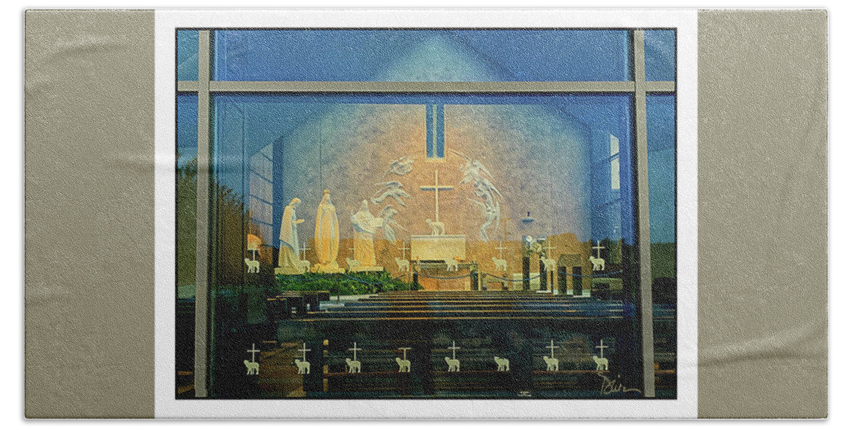 Shrine Bath Towel featuring the photograph Our Lady of Knock Shrine-Ireland by Peggy Dietz
