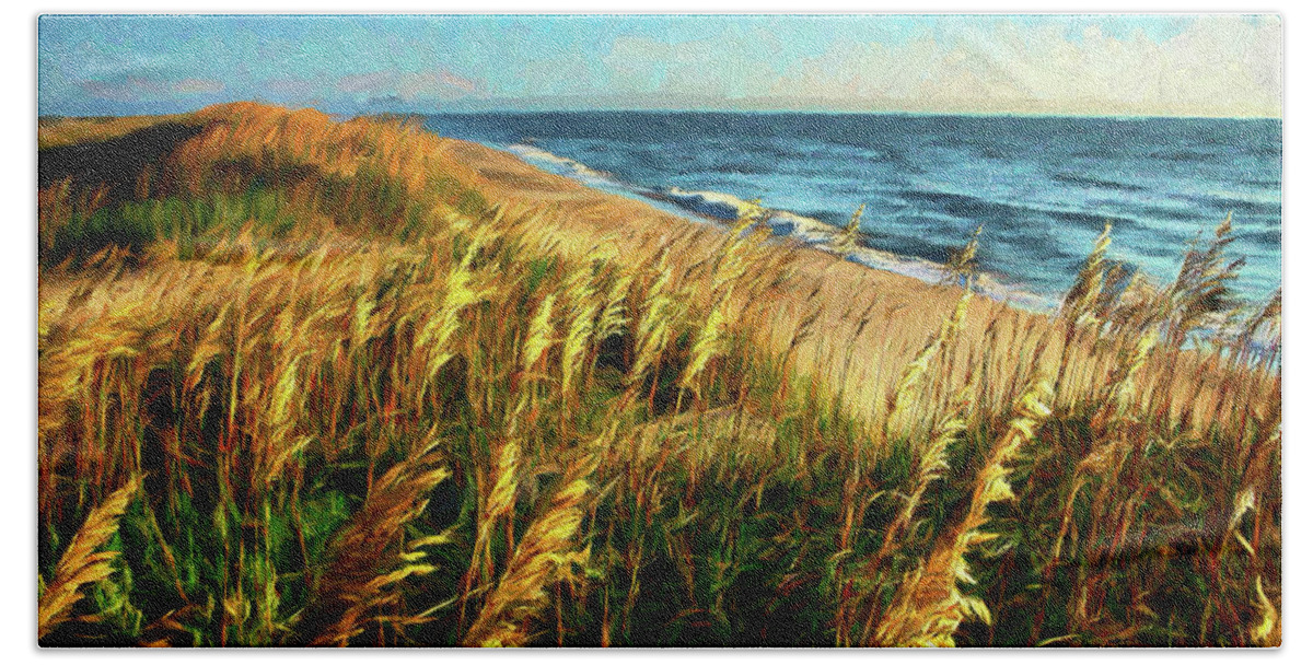 North Carolina Bath Towel featuring the photograph Outer Banks View AP by Dan Carmichael