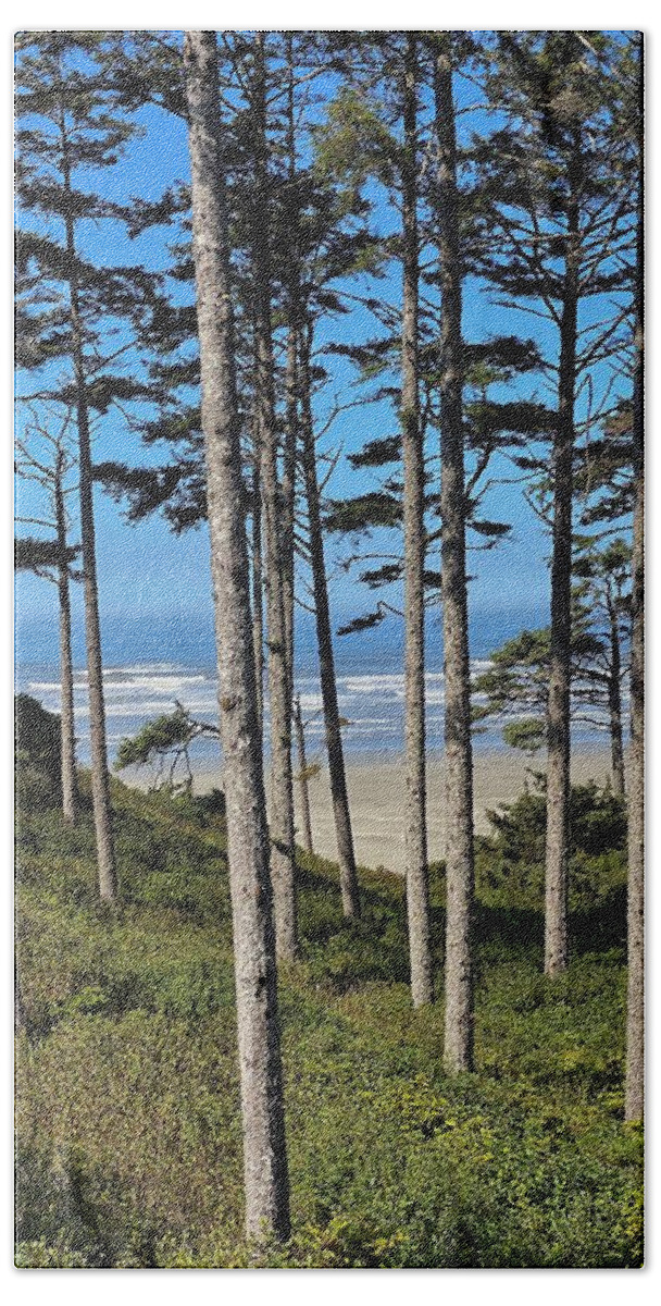 Beach Bath Towel featuring the photograph Pacific Ocean at Seabrook 2 by Jerry Abbott