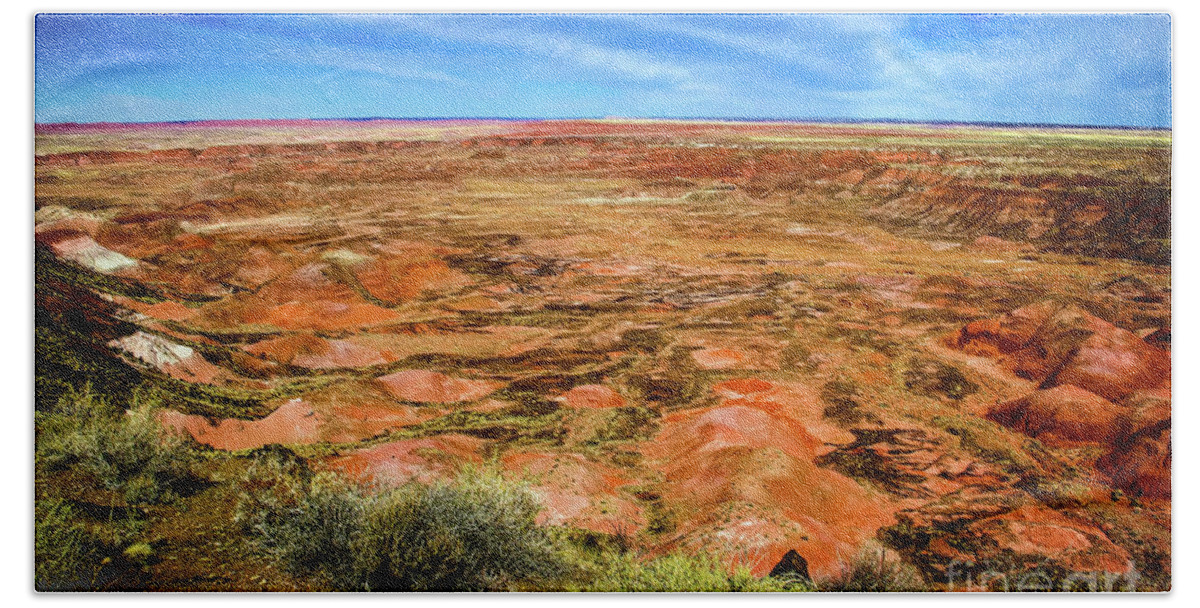 Jon Burch Bath Towel featuring the photograph Painted Desert Early Spring by Jon Burch Photography