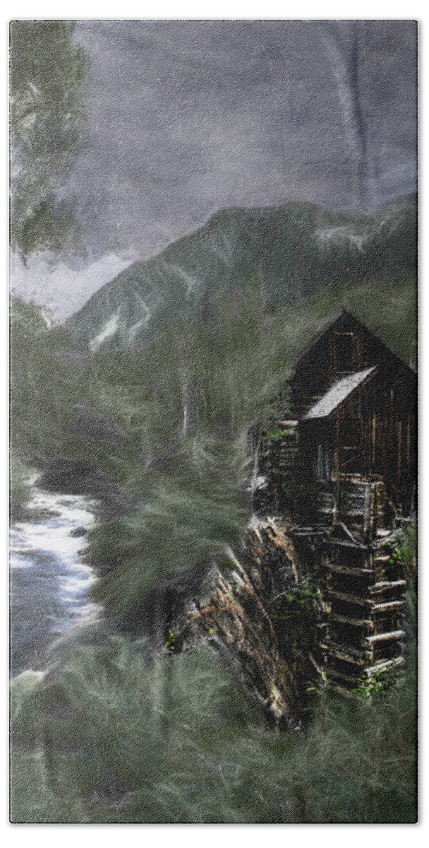  Light Bath Towel featuring the photograph Painted Wind Over the Silver Mine by Wayne King
