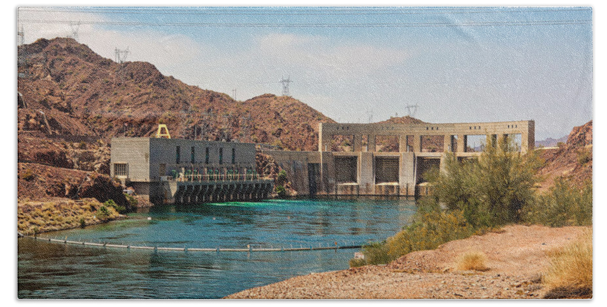 Havasu Bath Towel featuring the photograph Parker Dam on Havasu Lake, Arizona by Tatiana Travelways