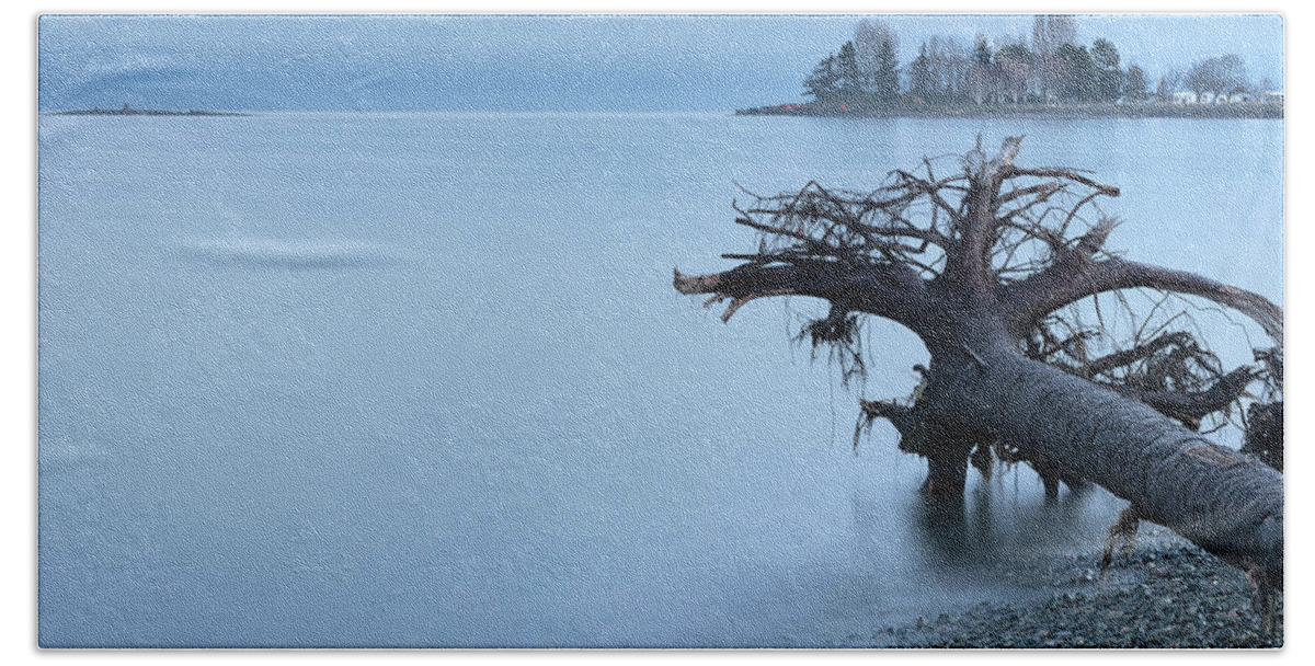 Parksville Bay Bath Towel featuring the photograph Parksville Bay Blue Hour by Randy Hall