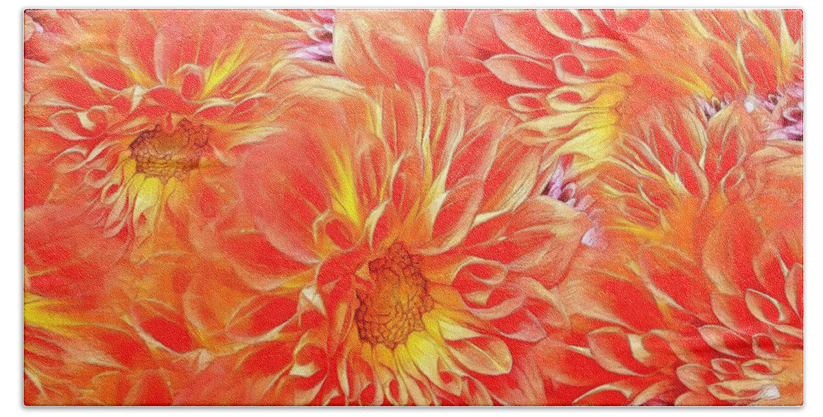 Dahlia Hand Towel featuring the photograph Passionate about Dahlias by Sea Change Vibes