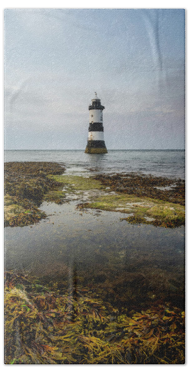 England Hand Towel featuring the photograph Penmon Lighthouse by Spikey Mouse Photography