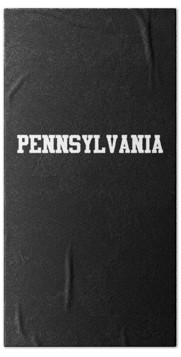 Funny Hand Towel featuring the digital art Pennsylvania by Flippin Sweet Gear