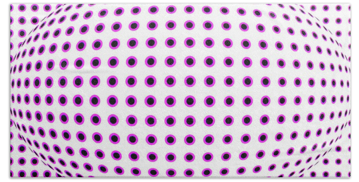 Abstract Hand Towel featuring the photograph Pink Optical Illusion Background by Severija Kirilovaite