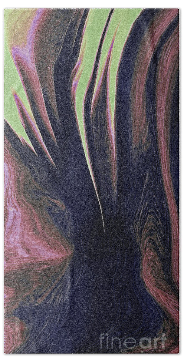  Hand Towel featuring the digital art Plant life by Glenn Hernandez