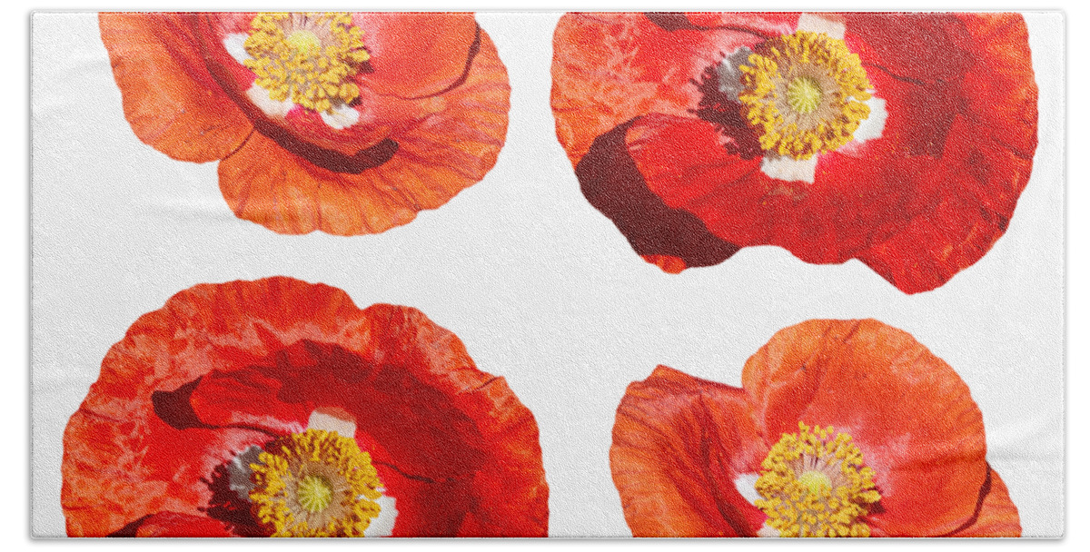 Ornamental Poppy Bath Towel featuring the photograph Poppy Design 2021-1 by Thomas Young