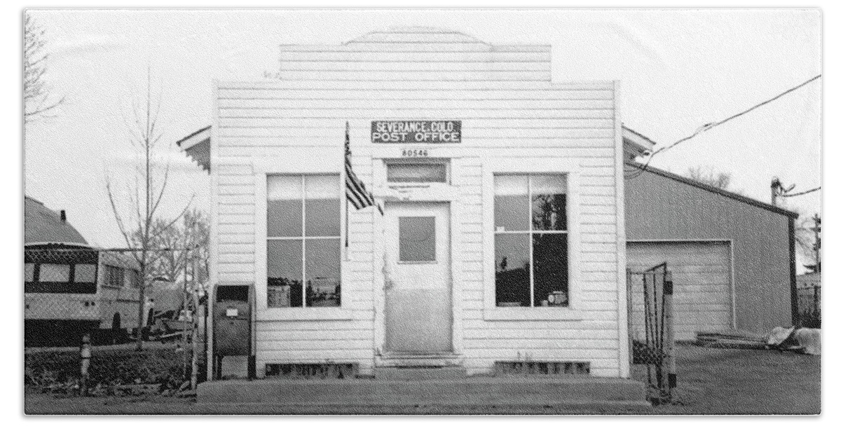 Post Office Bath Towel featuring the photograph Post Office, Severance, Colorado 80546 by Jerry Griffin