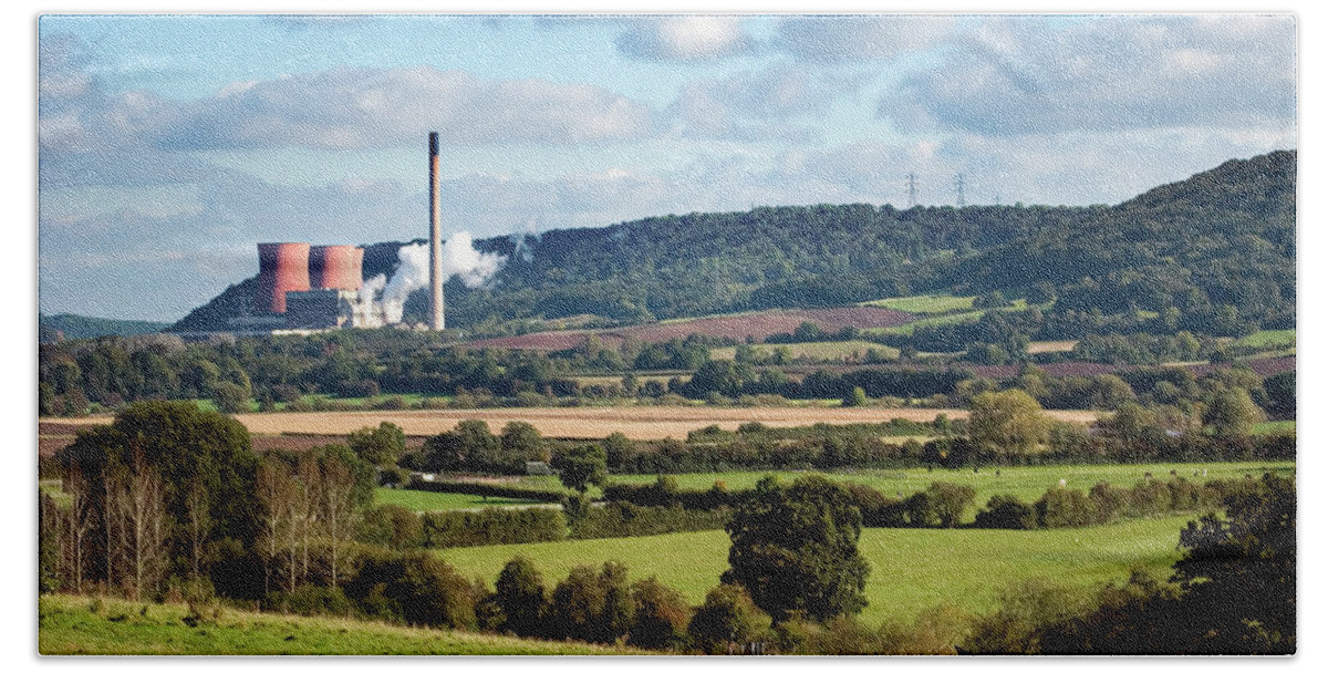 Power Station Hand Towel featuring the photograph Power in the gorge by Average Images