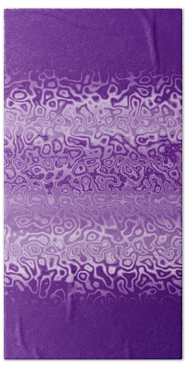 Power Hand Towel featuring the digital art Power of Purple by Designs By L