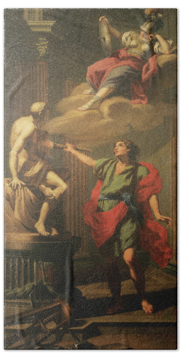 Prometheus animates man in the presence of Minerva Allegory of sculpture  Weekender Tote Bag by Jacopo Alessandro Calvi - Fine Art America