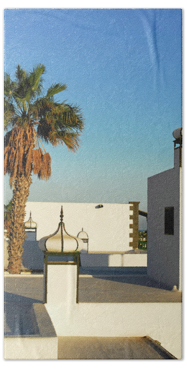 Architecture Hand Towel featuring the photograph Puerto Del Carmen, Lanzarote, Canary islands, Spain by Severija Kirilovaite
