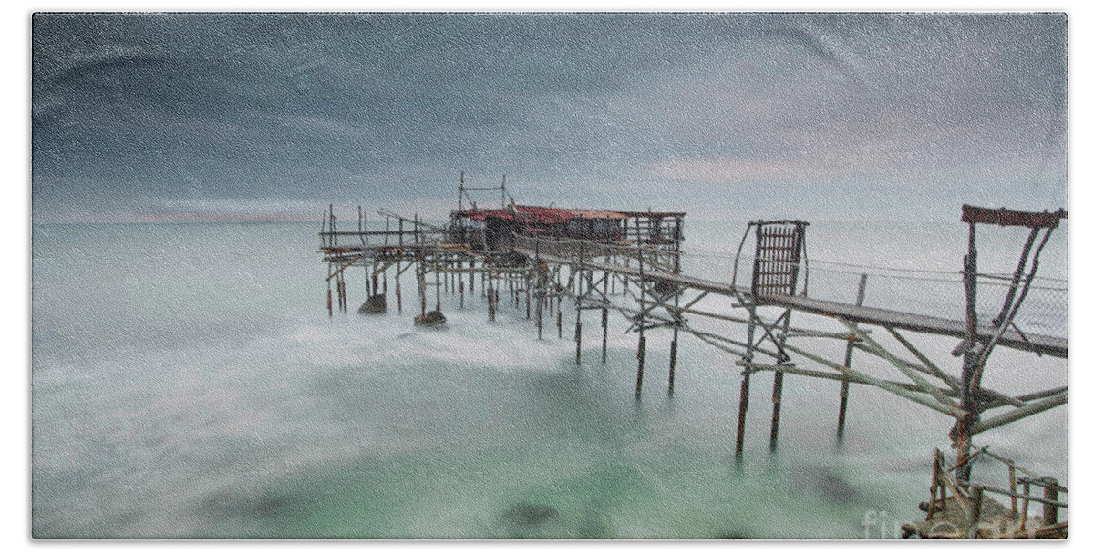 Pier Bath Towel featuring the photograph Punta Isolata by Marco Crupi