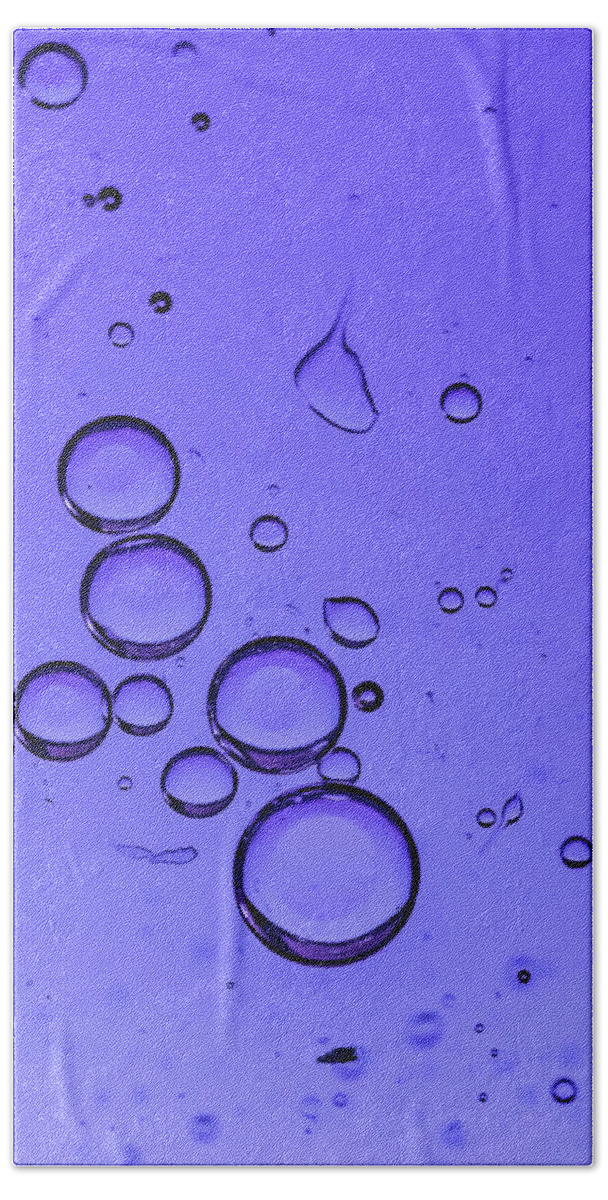 Abstract Bath Towel featuring the photograph Purple Bubbles by Cathy Kovarik