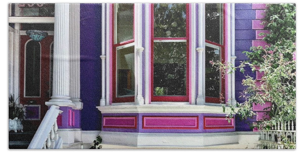  Bath Towel featuring the photograph Purple House by Julie Gebhardt