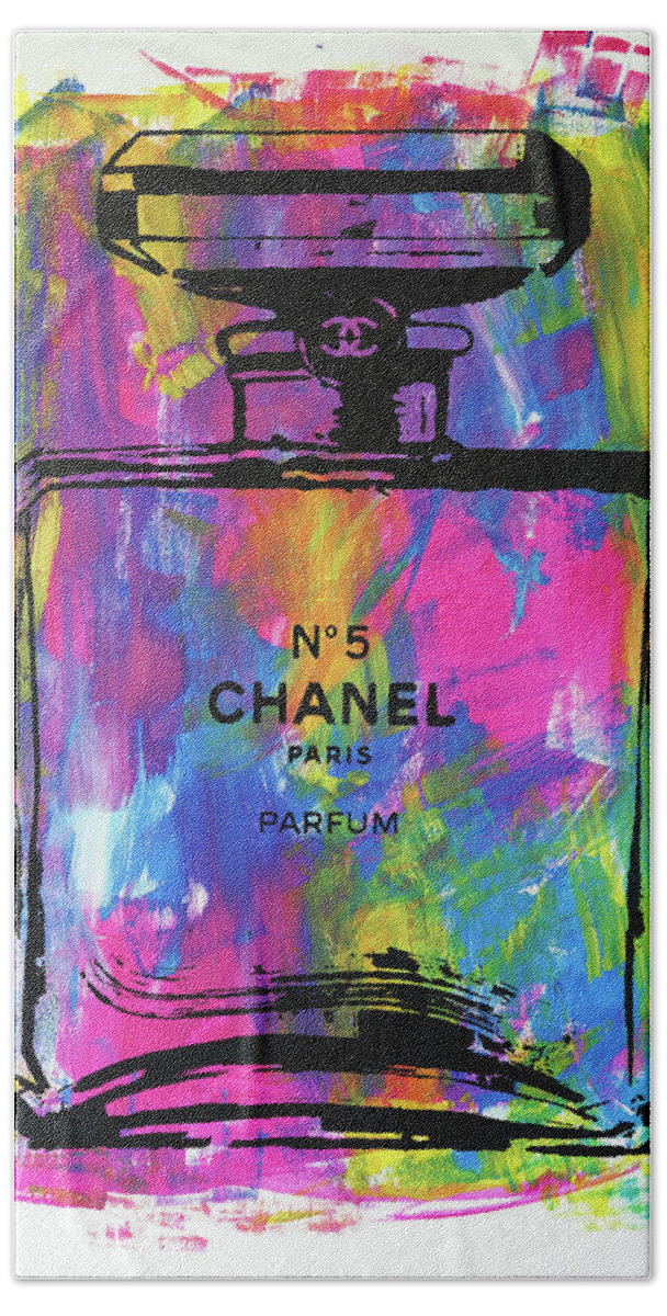 Purple Pink Chanel Bath Towel by James Hudek - Fine Art America
