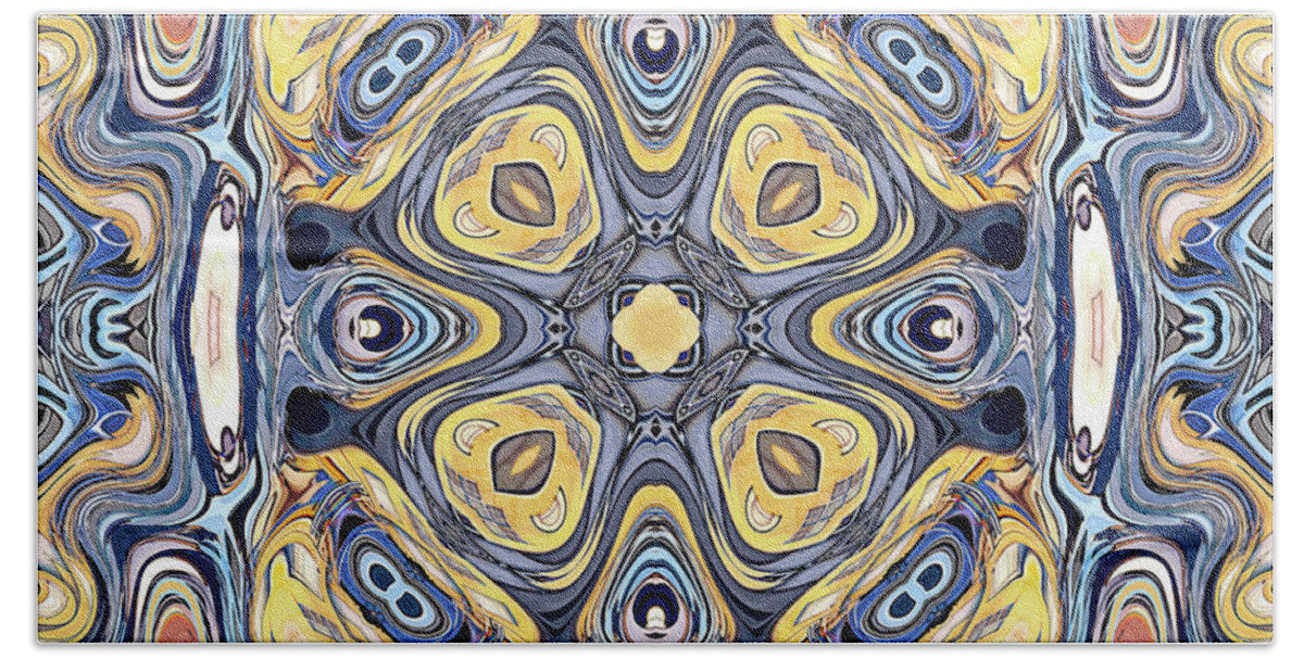 Mandala Bath Towel featuring the digital art Quadrant Symmetry by Phil Perkins
