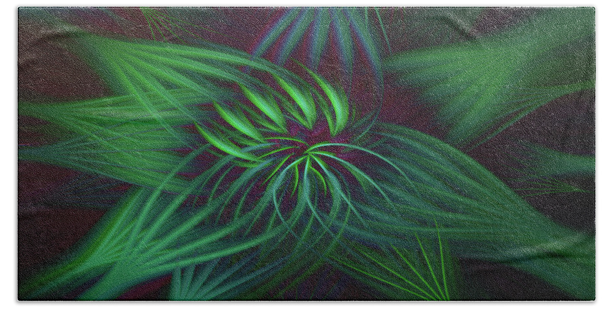 Art Bath Towel featuring the photograph Quarantine Creations -Leafy Dreamin by Bill and Linda Tiepelman