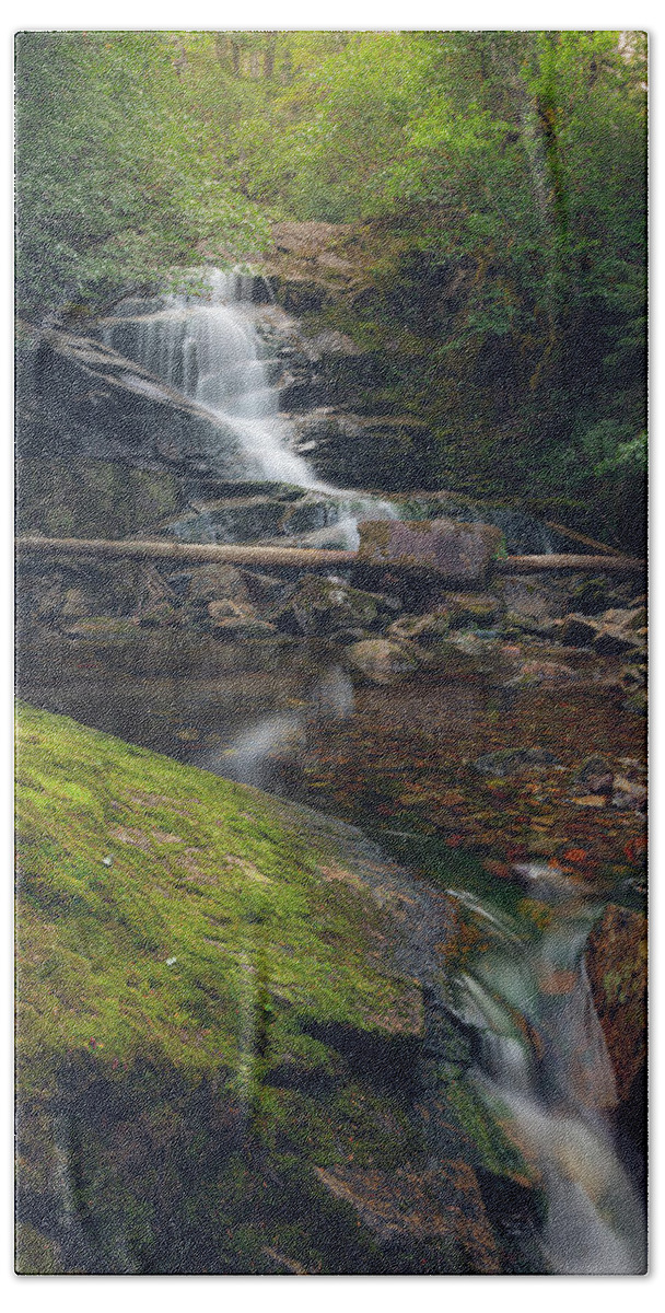 Waterfall Bath Towel featuring the photograph Quiet Falls by Michael Rauwolf