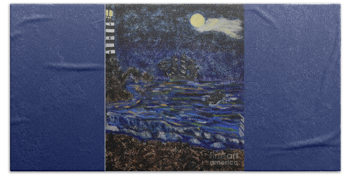 England Bath Towel featuring the mixed media Quiet Tides by David Westwood