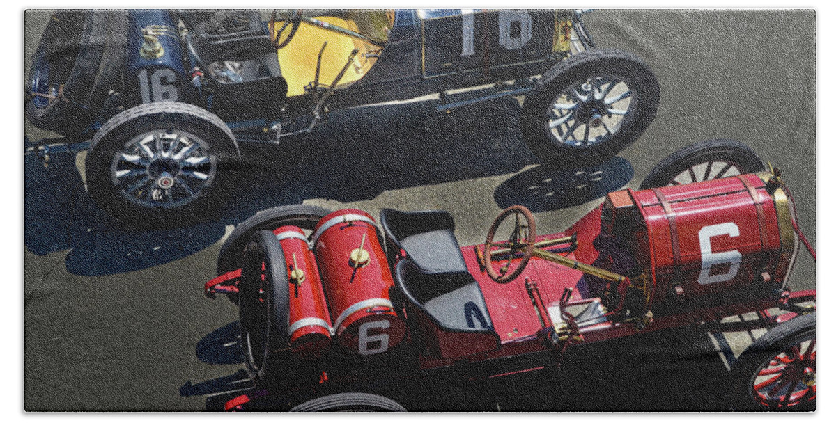 Indianapolis 500 Bath Towel featuring the photograph Ragtime Racers at Indianapolis by Josh Williams