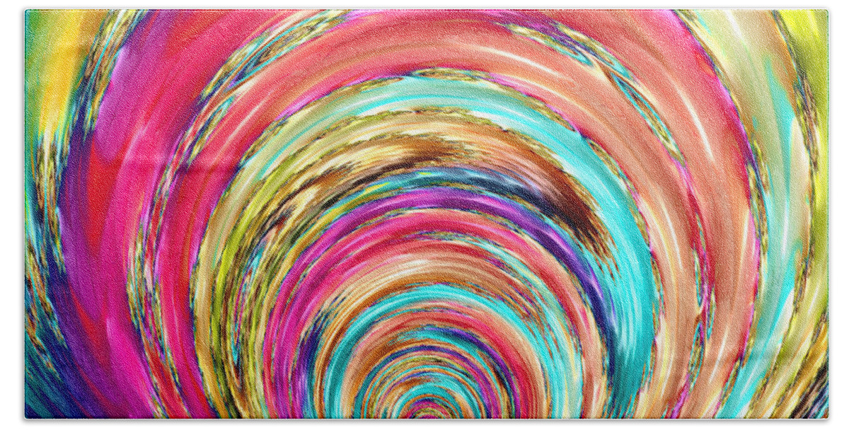 Circle Bath Towel featuring the photograph Rainbow Circle by Barbara Zahno