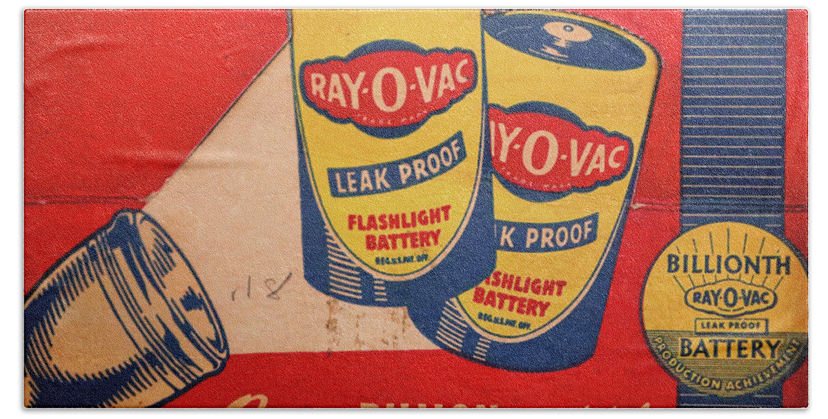 Advertising Bath Towel featuring the photograph Ray O Vac by Scott Burd