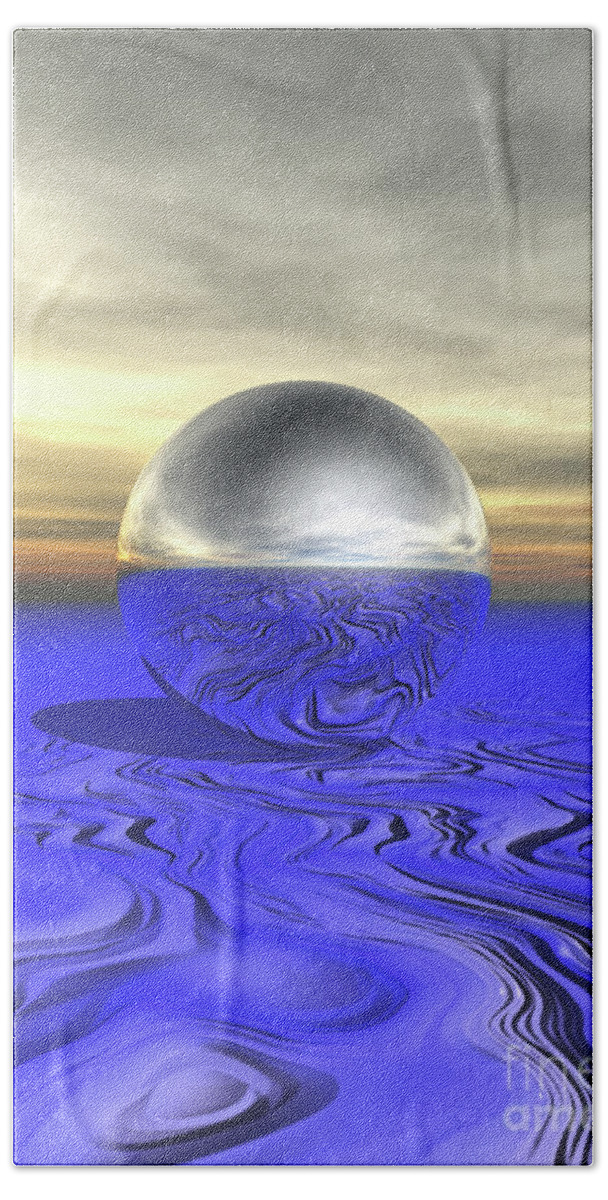 Surreal Bath Towel featuring the digital art Reflections Around by Phil Perkins
