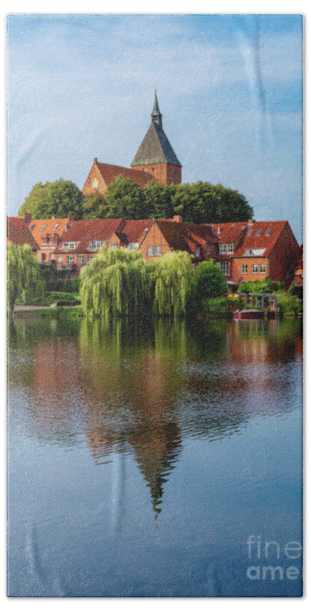 Lake Bath Towel featuring the photograph Reflections on a Lake by Daniel M Walsh
