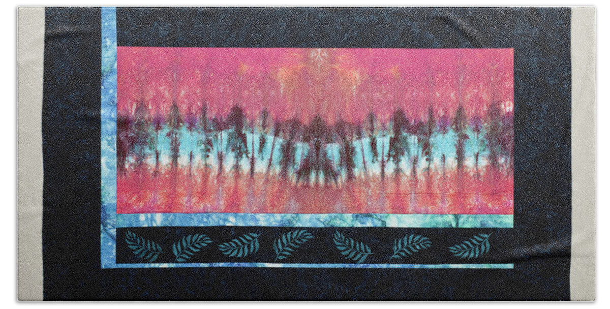 Fiber Art Bath Towel featuring the mixed media Reflections by Vivian Aumond