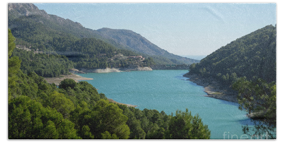 Lake Bath Towel featuring the photograph Reservoir of Guadalest by Adriana Mueller