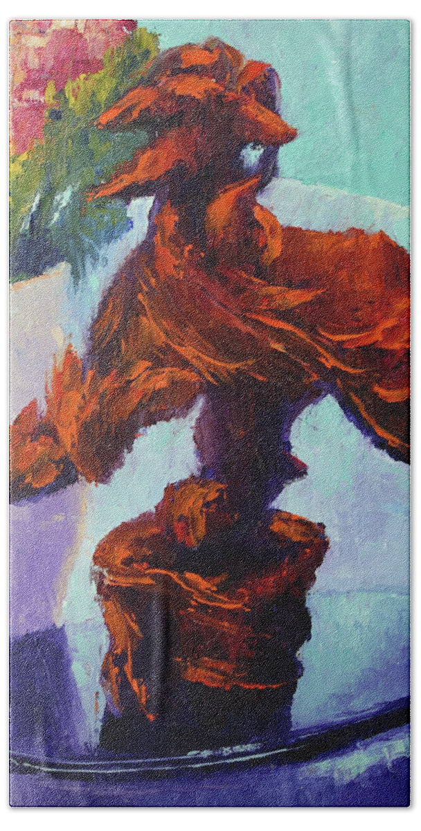 Sculpture Bath Towel featuring the painting Rhapsody in OIl by Terry Chacon