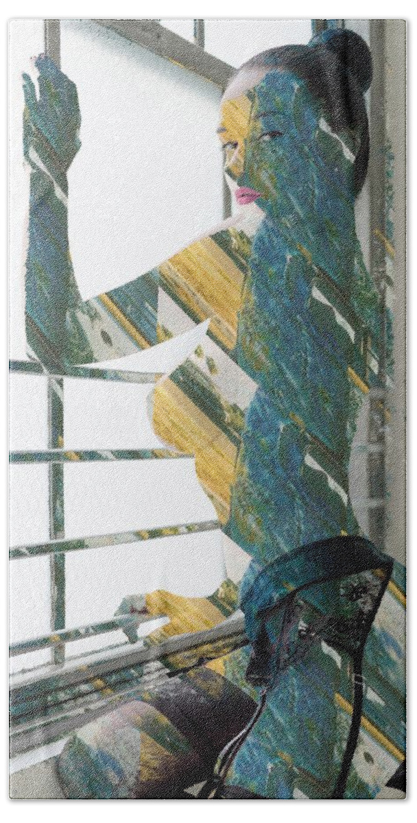 Oifii Bath Towel featuring the digital art Rinconmobile Climber by Stephane Poirier
