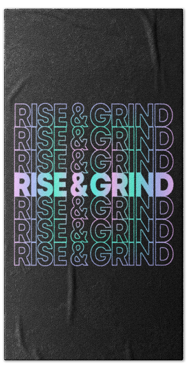 Skateboarding Bath Towel featuring the digital art Rise and Grind by Flippin Sweet Gear