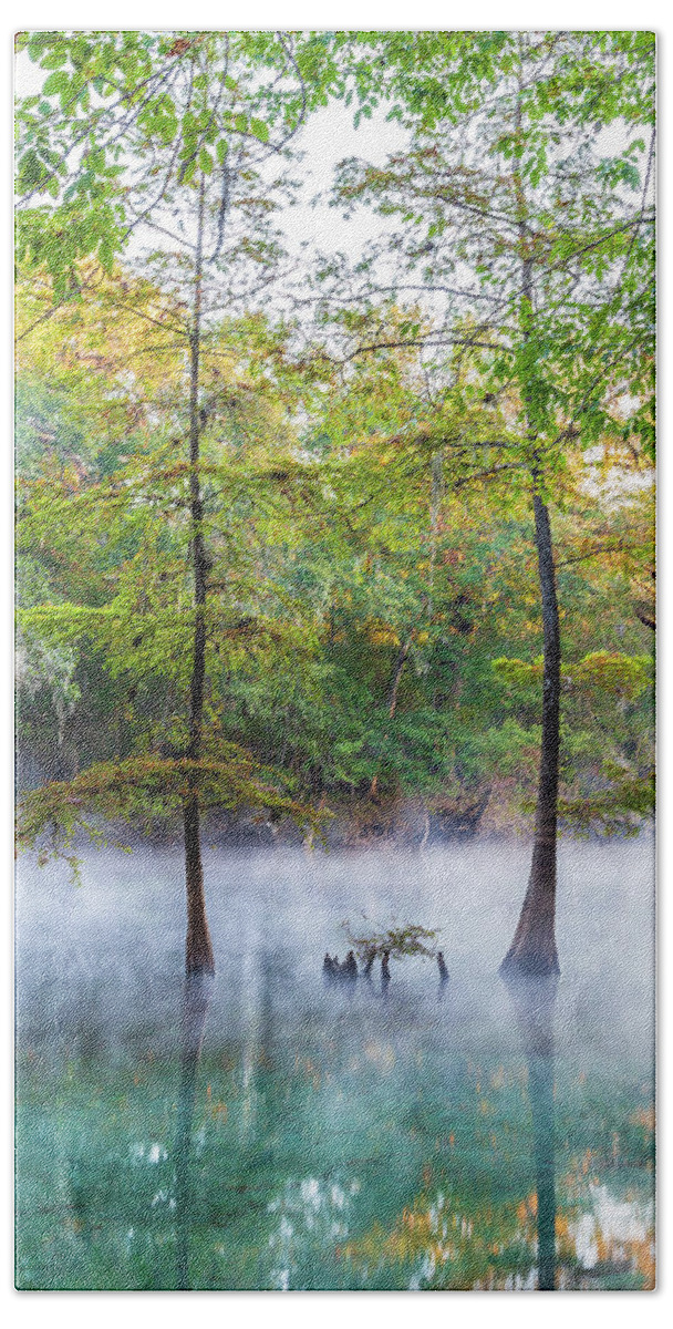Florida Hand Towel featuring the photograph River Morning Mist by Stefan Mazzola