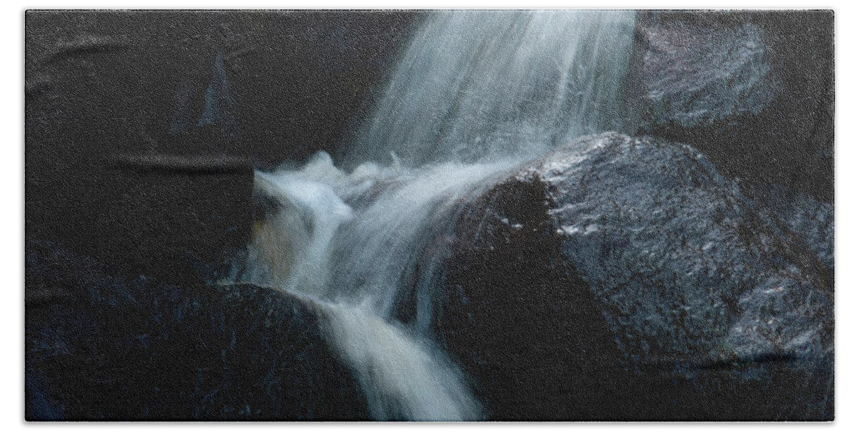 Abstract Bath Towel featuring the photograph Rivulet flowing over rocks by Ulrich Kunst And Bettina Scheidulin