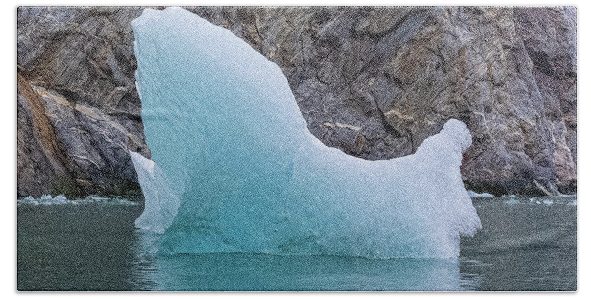 Iceberg Bath Towel featuring the photograph Rock and Ice by Louise Lindsay