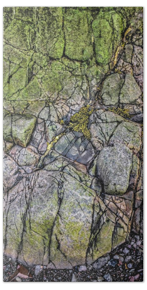 Rocks Hand Towel featuring the photograph Rocks 4 by Alan Norsworthy