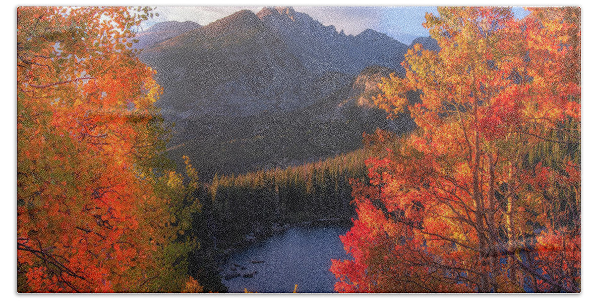 Fall Bath Sheet featuring the photograph Rocky Mountain Autumn by Darren White