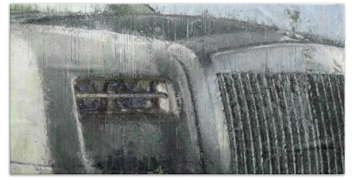 Car Bath Towel featuring the painting Rolls-Royce Phantom painting by Vart by Vart